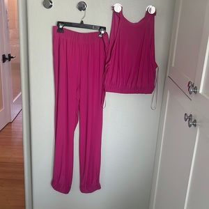 Zara 2 piece set. Crop top & jogger like pants . Size small.Excellent condition